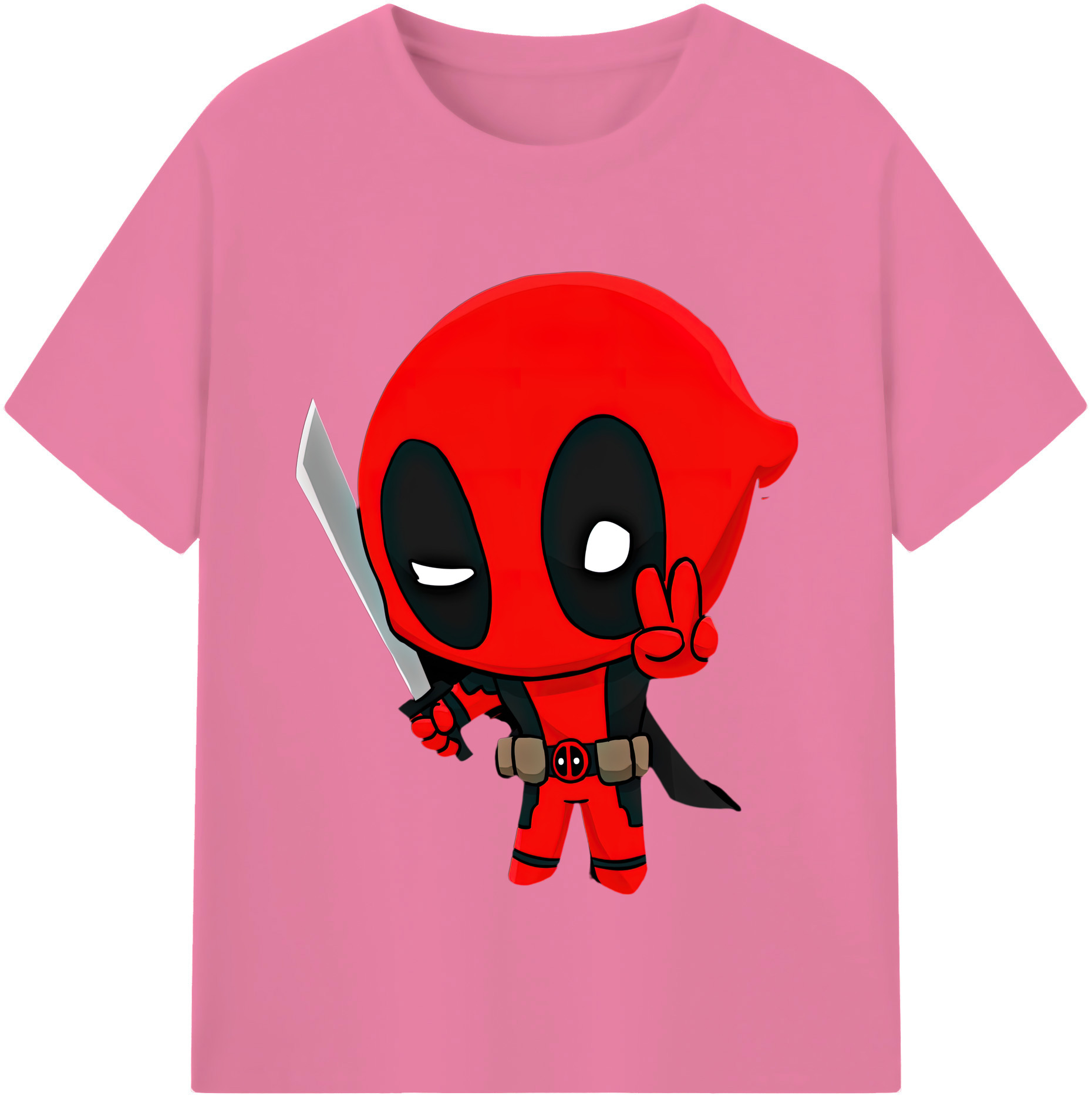 （画像用） Deadpool デッドプール 綿100％半袖Tシャツ（フロントプリント）